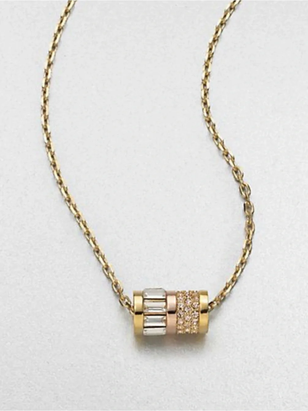 Michael Kors Rose Gold Tone Crystal Baguette 15